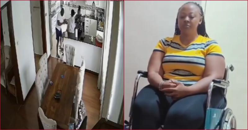 The lady, identified as Pauline, was captured being assaulted by a Nigerian man.